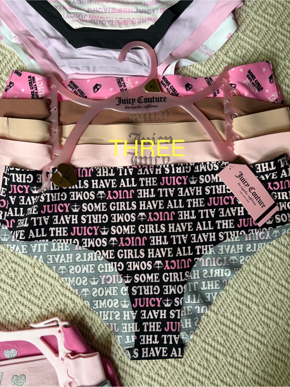 NWT Juicy Couture 5 pack panties size L or XL choose one set